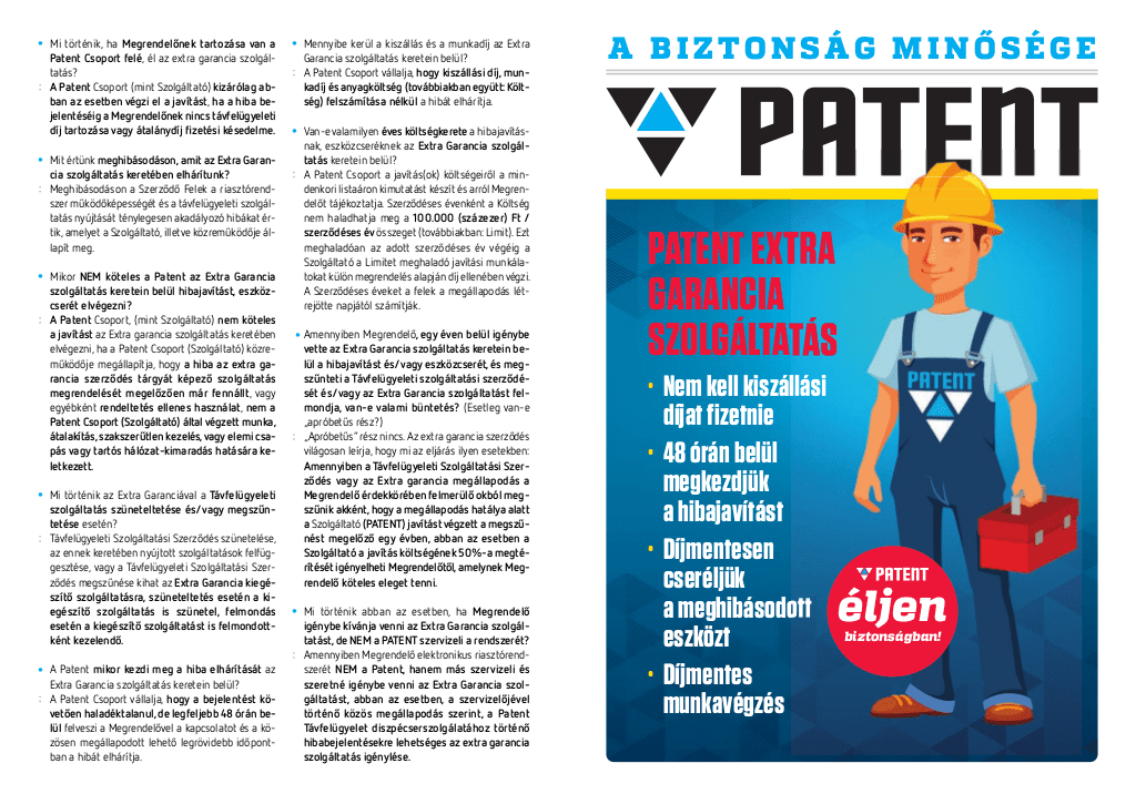 Extra garancia szolgáltatás